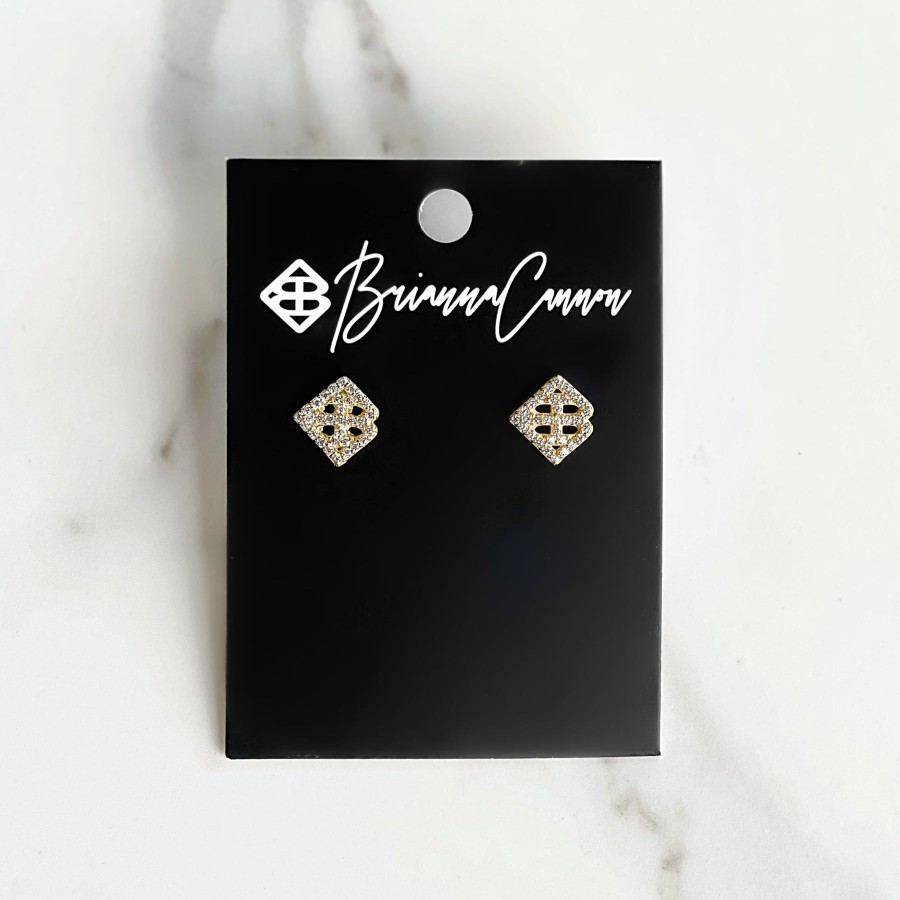 Accessories Brianna Cannon | Pave Logo Studs