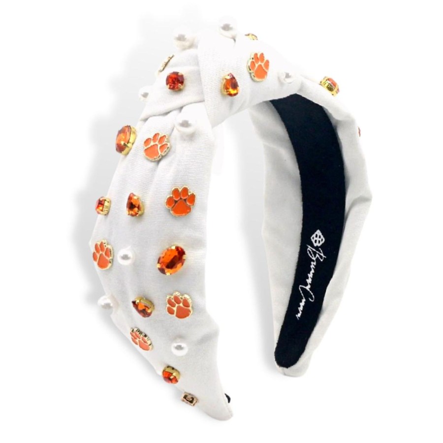 Accessories Brianna Cannon | White Clemson University Logo Headband