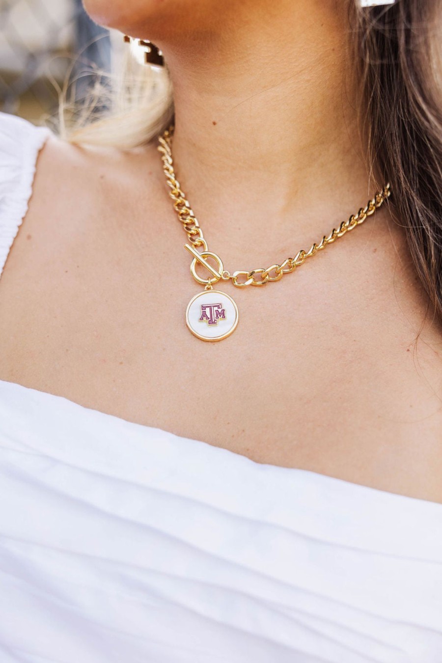 Accessories Brianna Cannon | Texas A&M Logo Necklace