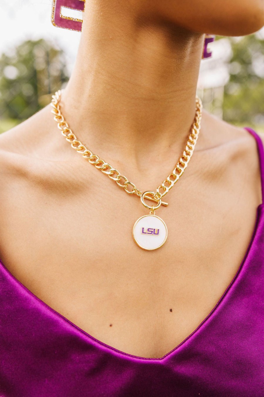 Accessories Brianna Cannon | Lsu Logo Necklace