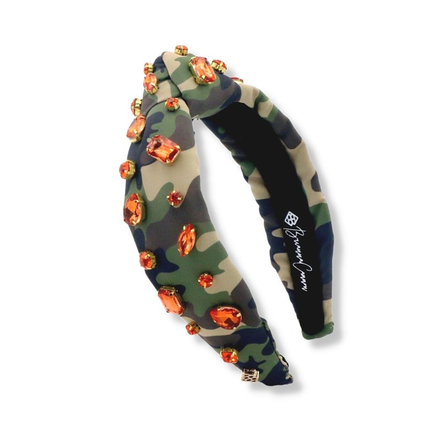 Accessories Brianna Cannon | Child Size Camo Headband With Orange Crystals