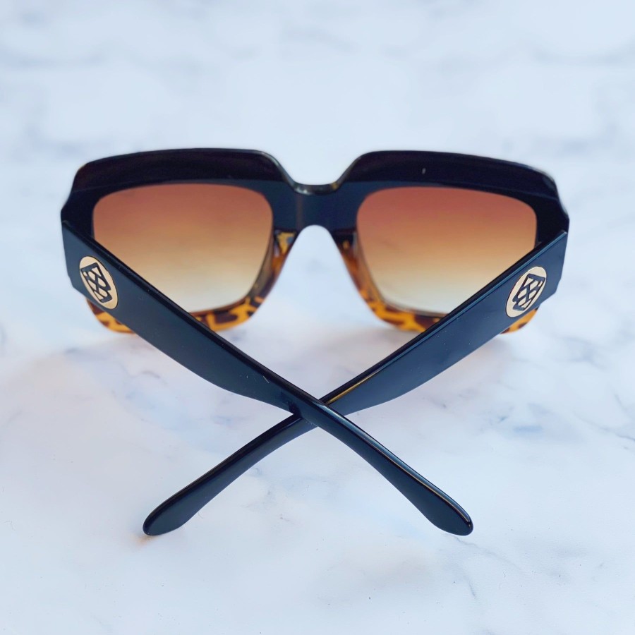 Accessories Brianna Cannon | Black And Tortoise Square Frame Brianna Cannon Sunnies