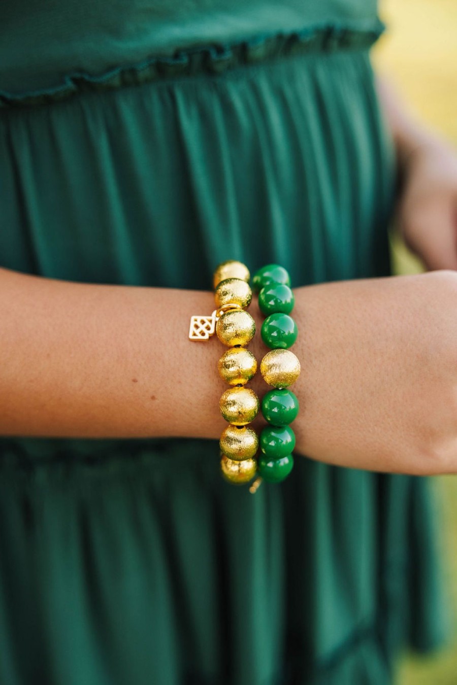 Accessories Brianna Cannon | Green Beaded Brianna Bracelet