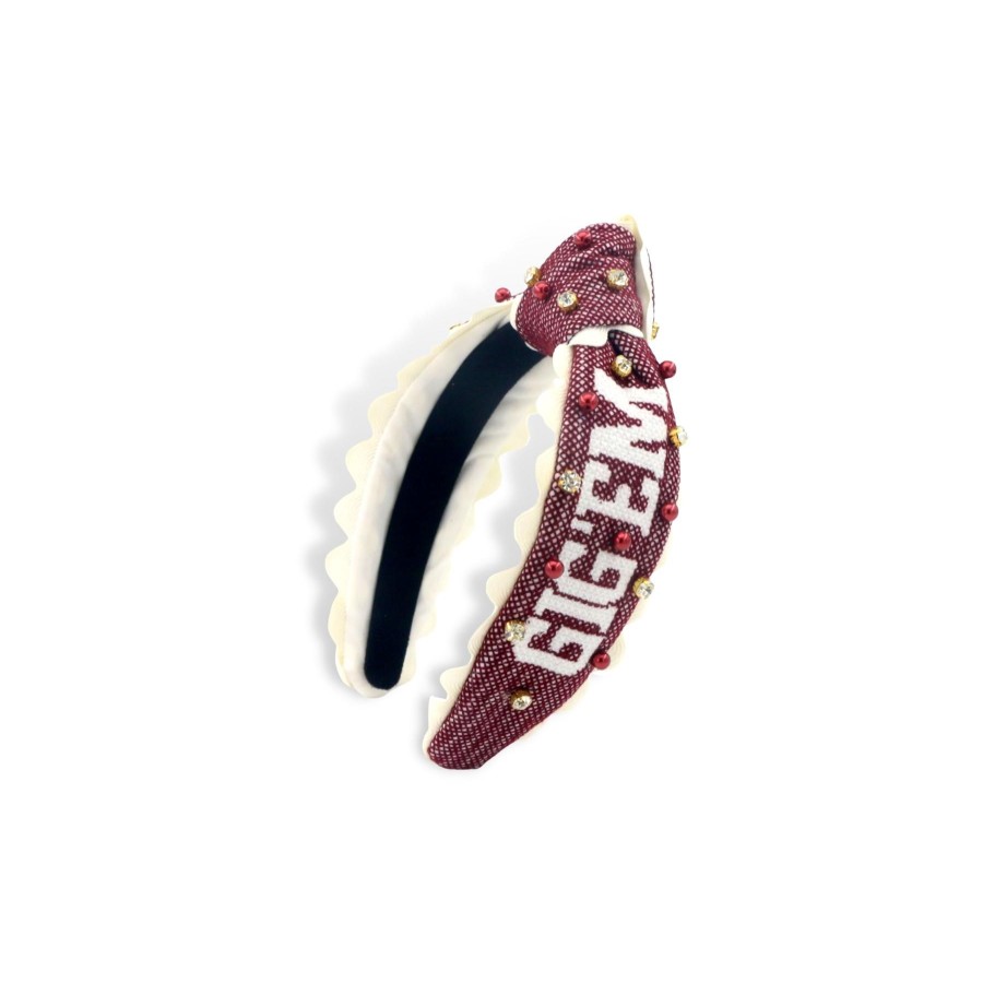 Accessories Brianna Cannon | Child Size Gig'Em Aggies Cross Stitch Headband